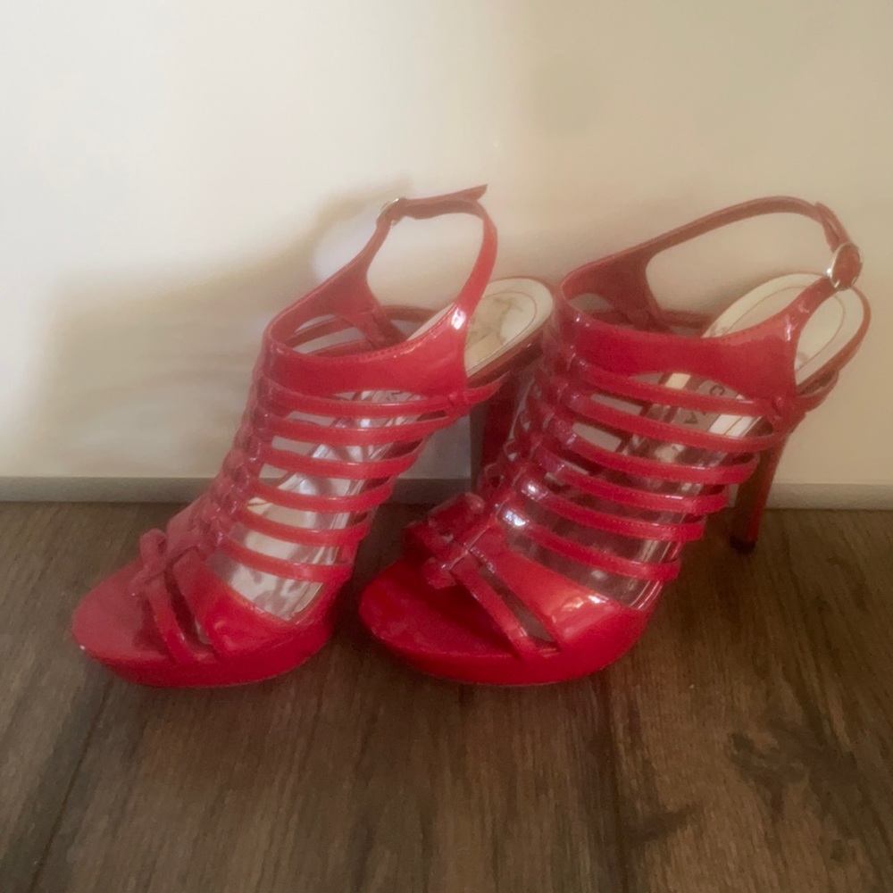 Red Lasonia Stiletto Heels